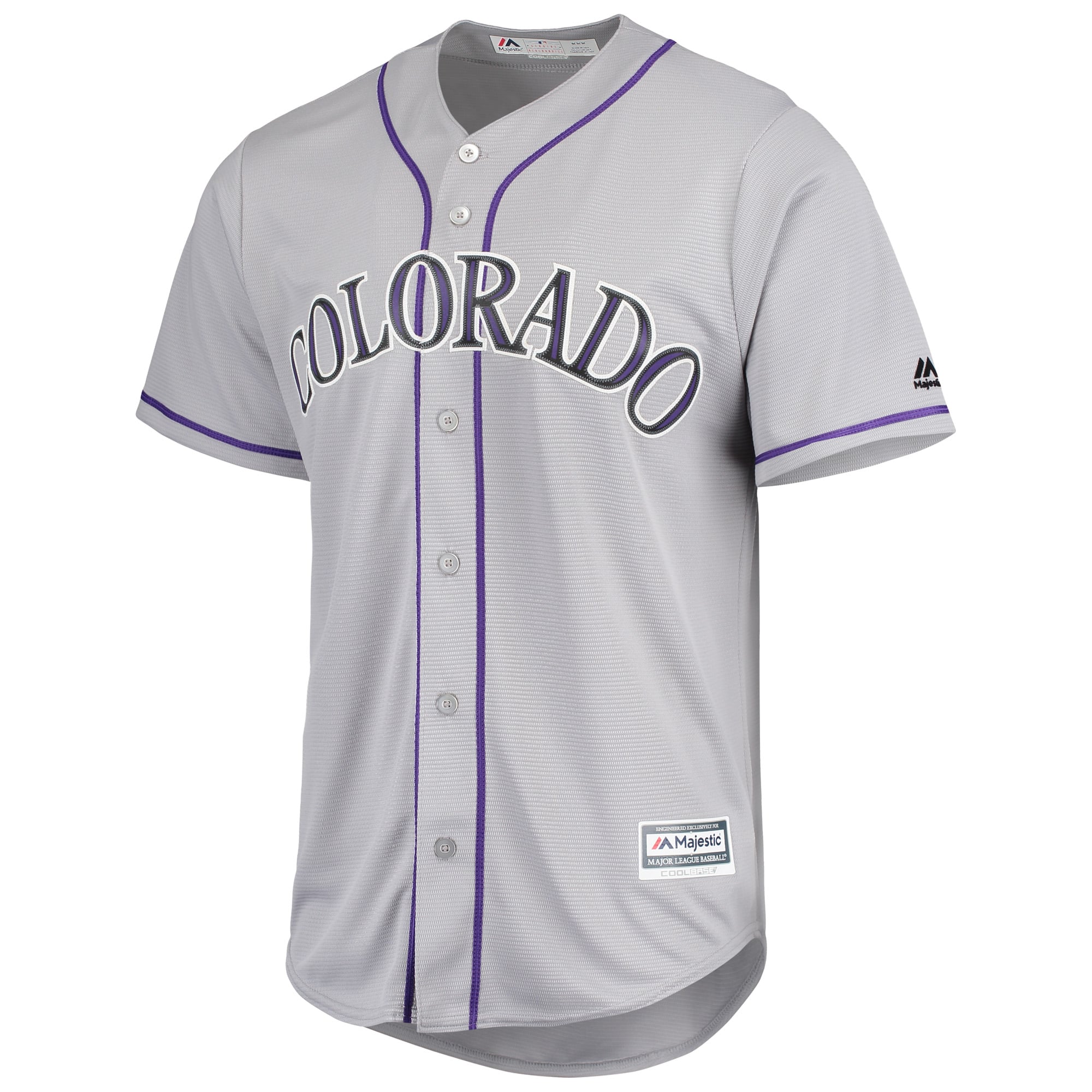 Men's Colorado Rockies Majestic Gray Team Official Jersey