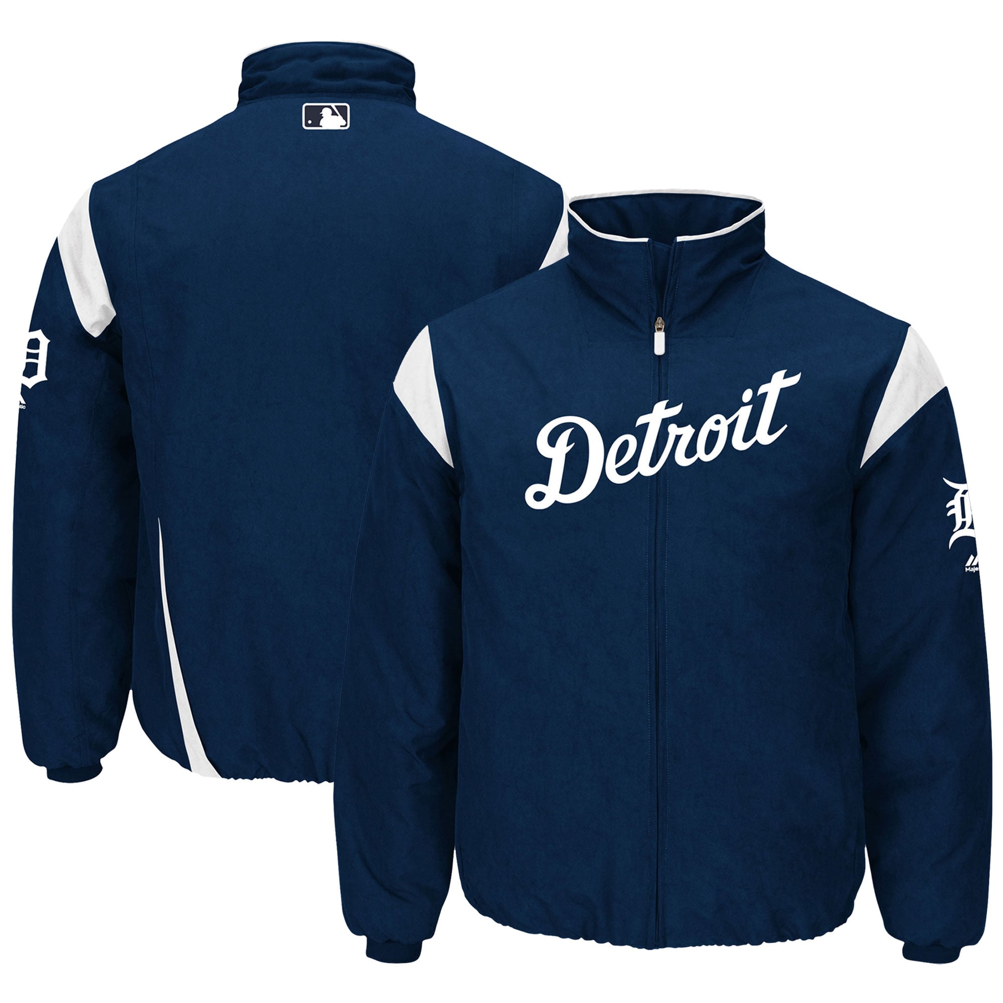 Majestics Detroit MLBジャケット Men's Detroit Tigers Majestic Navy On-Field Therma Base Thermal