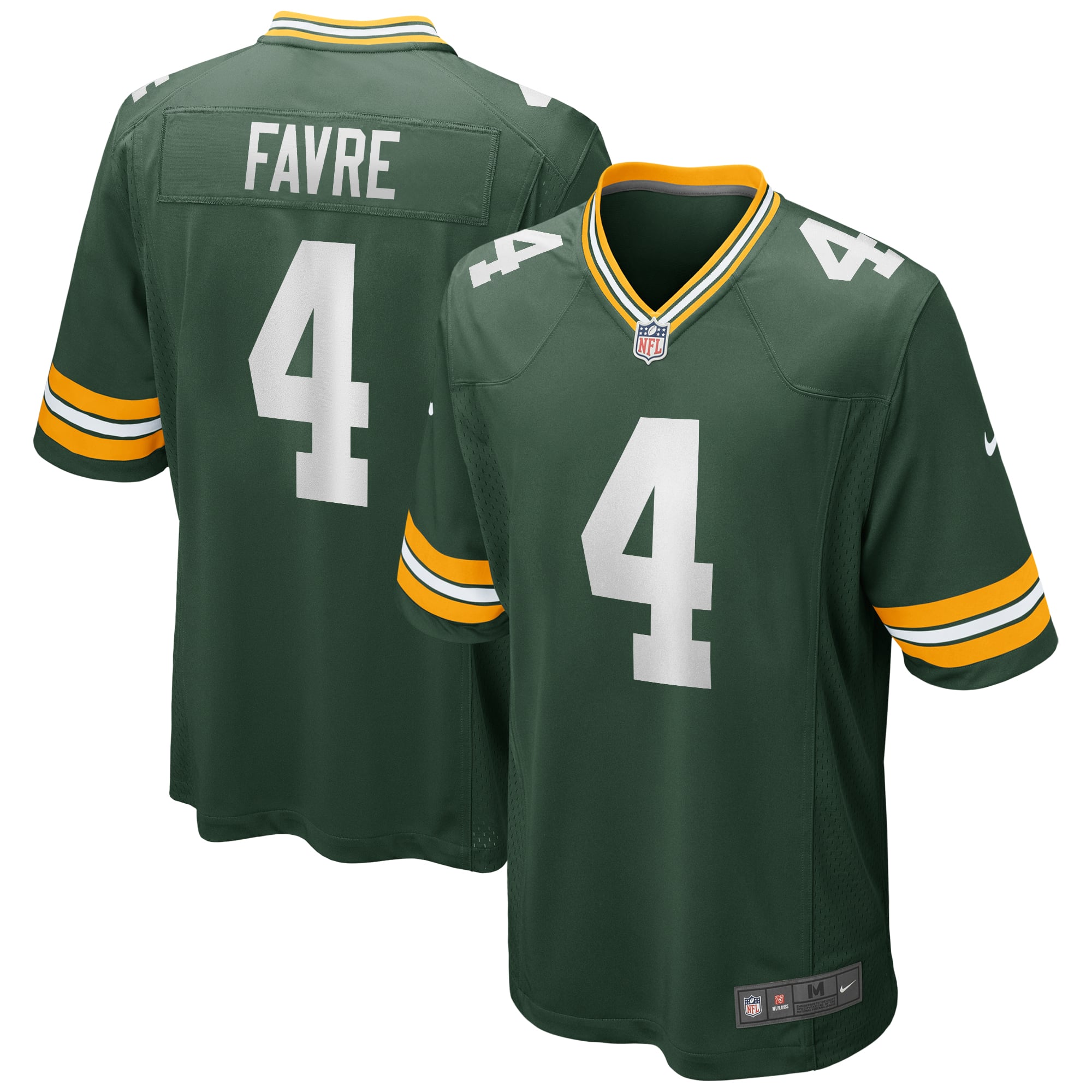 Men's Green Bay Packers Brett Favre Nike Green Game Retired Player