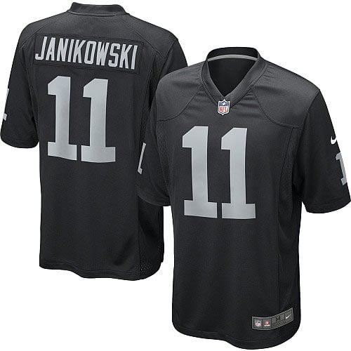 RAIDERS JANIKOWSKI 11番シャツ 黒 Youth Las Vegas Raiders Sebastian Janikowski Nike Black Team Color