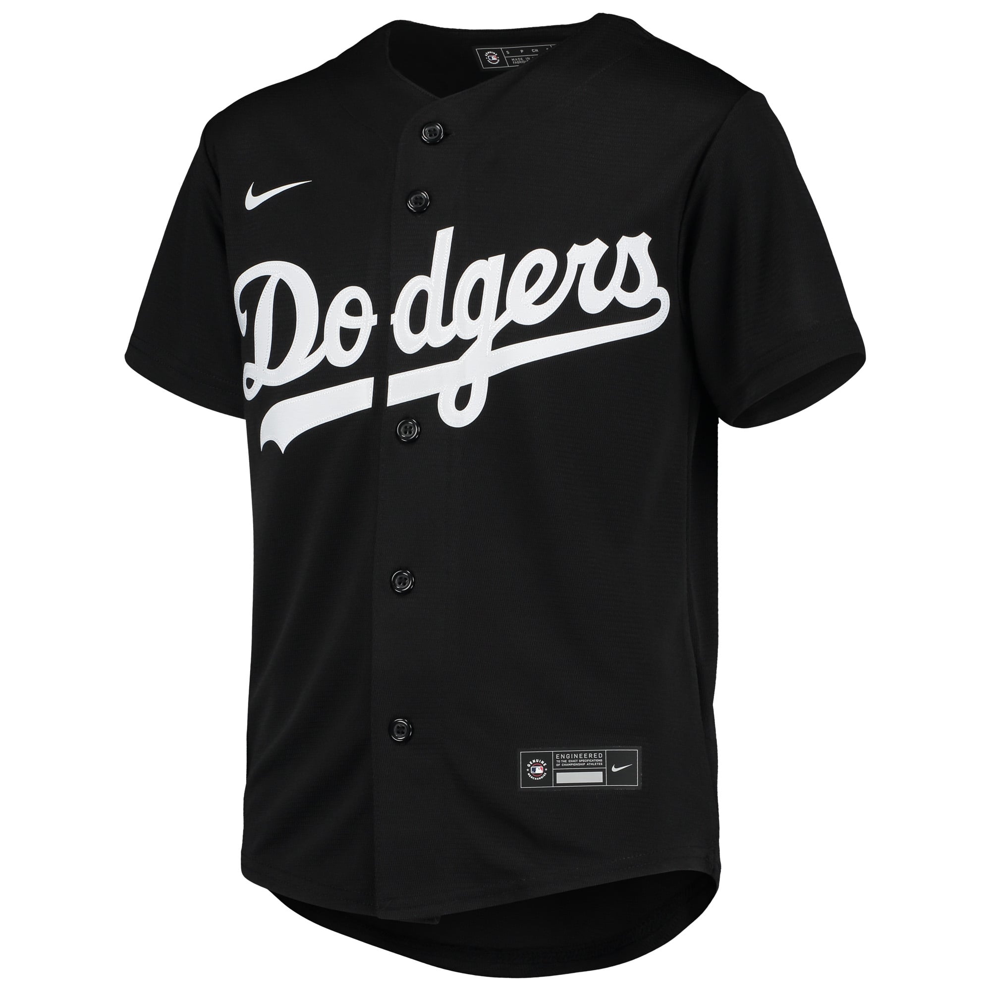 Nike Los Angeles Dodgers ユニフォーム ブラック Youth Los Angeles Dodgers Nike Black/White Replica Team Jersey